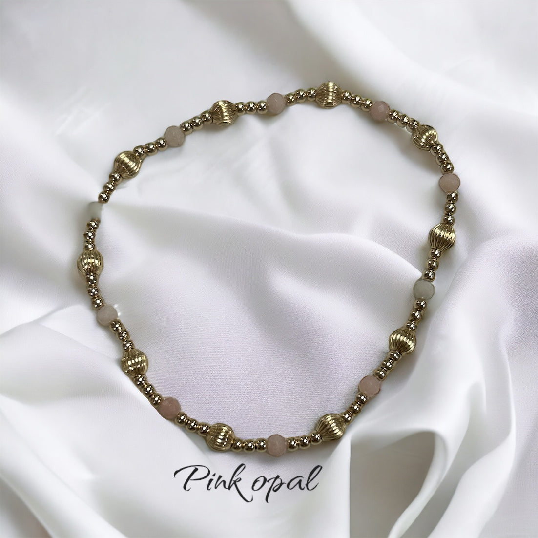 Enewton Dignity Sincerity Pattern 4mm Bead Bracelet Pink Opal