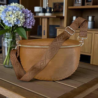 Janae Whipstitch Crossbody/Sling Bag w/ Detailed Strap