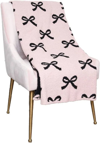 Mini Black Bow Double Sided Oversized Blanket