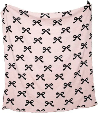 Mini Black Bow Double Sided Oversized Blanket