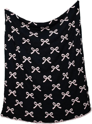Mini Black Bow Double Sided Oversized Blanket