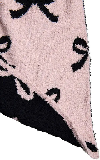 Mini Black Bow Double Sided Oversized Blanket
