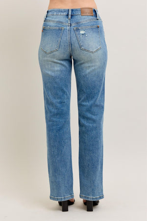 Judy Blue Vintage Wash Front Slit Straight