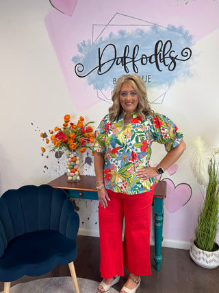 Tropical Garden Party Top