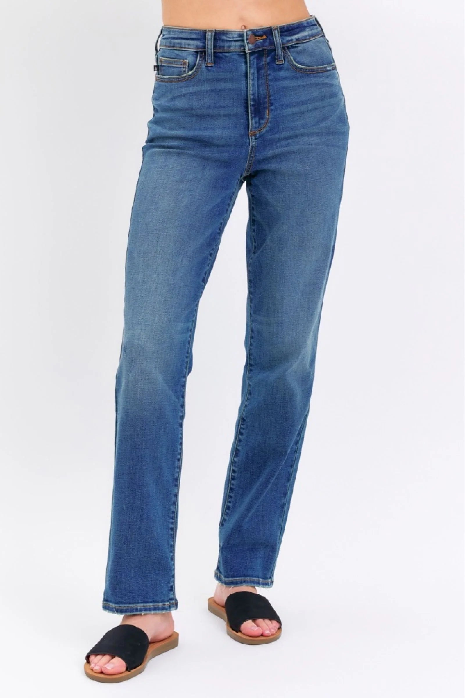 Judy Blue High Waist Straight Fit Dark Wash