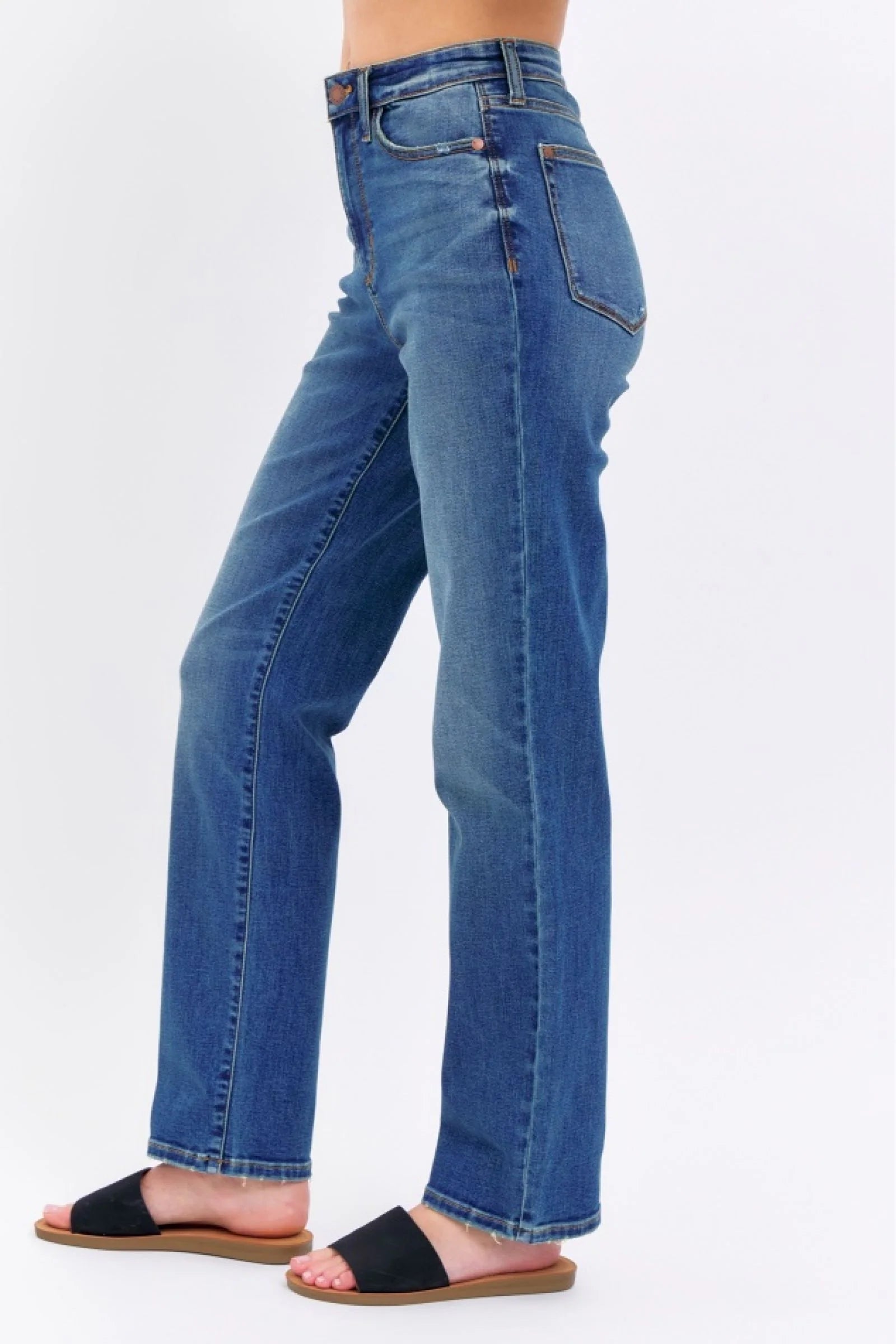 Judy Blue High Waist Straight Fit Dark Wash