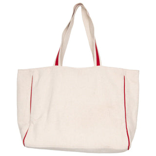 Baseball Oversized Happy Face Canvas Tote