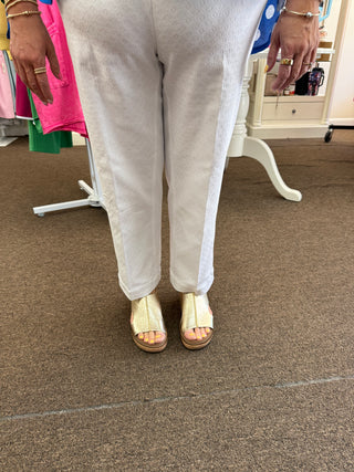 Pull-On Crop Pant w/ Pockets White