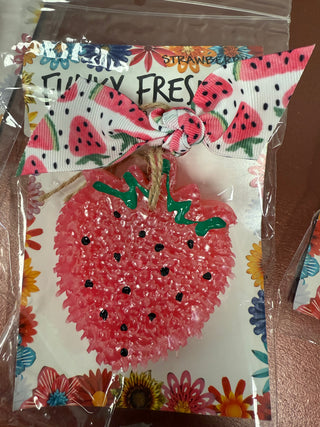 Strawberry Freshie W/ Ribbon Strawberry