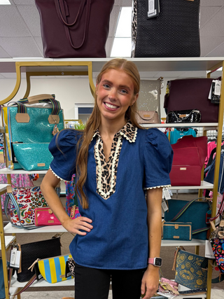 Sassy Stitch Leopard Top