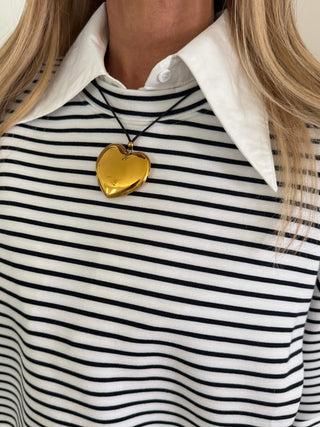 Gold Heart Jasmine Necklace