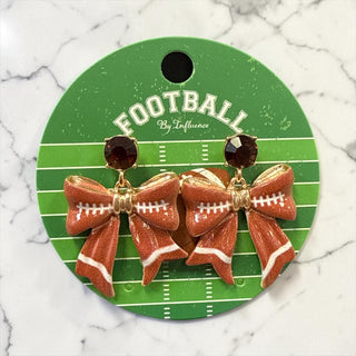 Football Bow Earring
