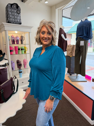 Dear Scarlett Sapphire Smocked Lizzy Curvy