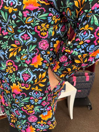 Dear Scarlett Black Multi Cardi