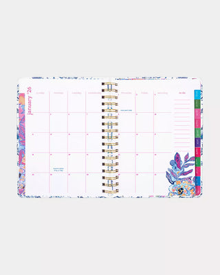 Lilly Pulitzer 2025-2026 Monthly Agenda: Resort White Barefoot Beachcomber