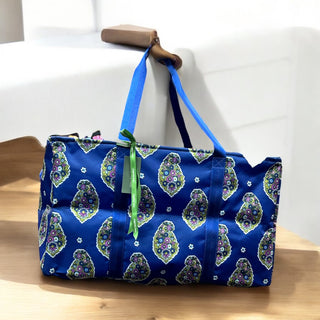 Vera Bradley Large Utility Tote Kew Gardens Blue