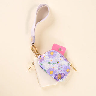 Dynamic Duo Pouch Wristlet Bouquet Beauty Purple
