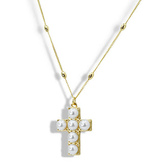 Pearl Cross Necklace