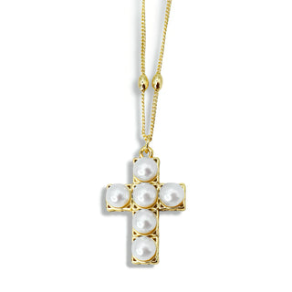 Pearl Cross Necklace