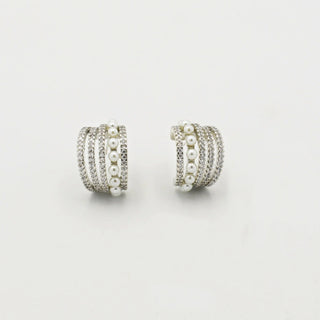 Gaia Pearly Silver Earring