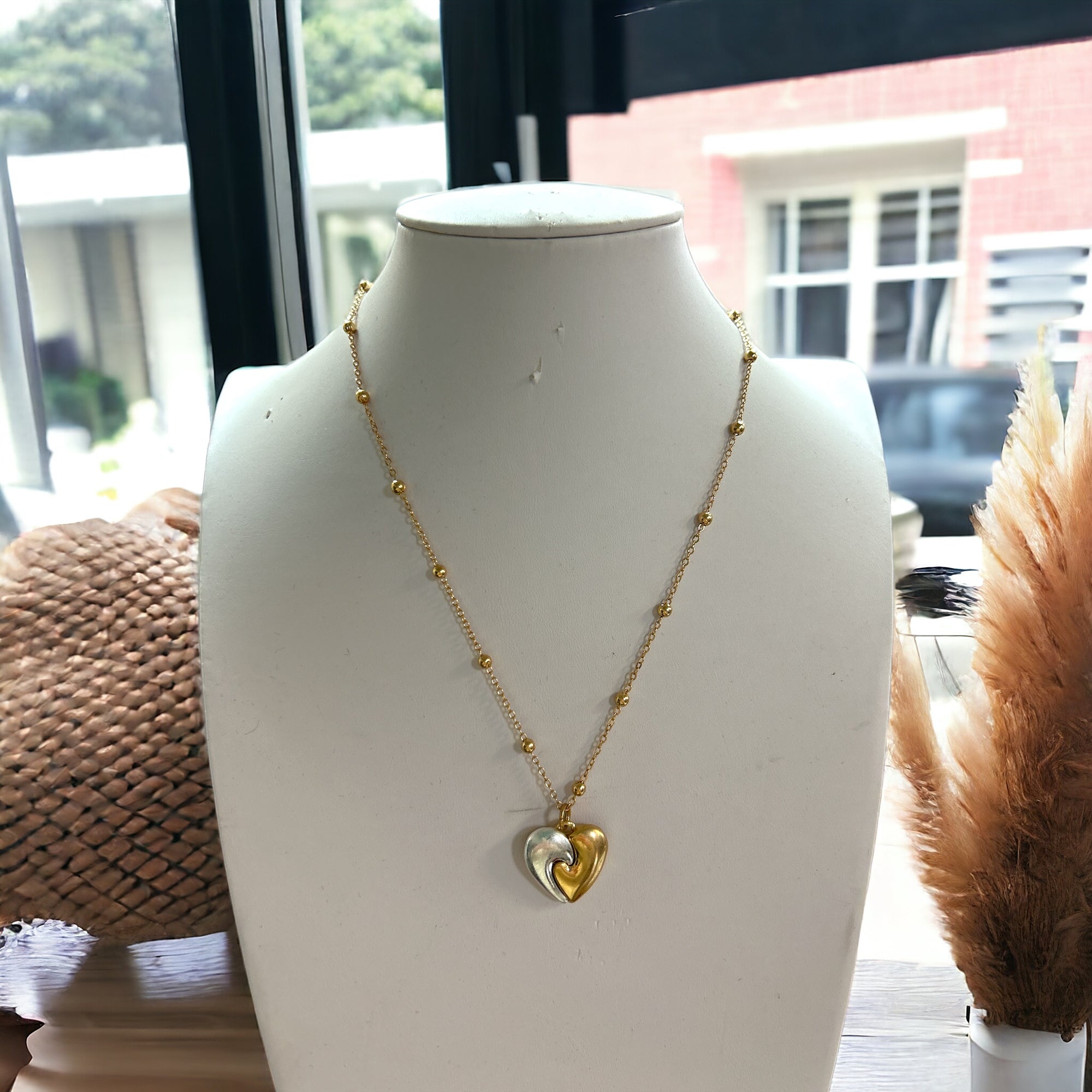 Gold/Silver Heart Necklace