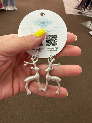 Silver Deer Earrings