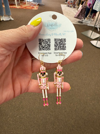 Pink Nutcracker Earrings