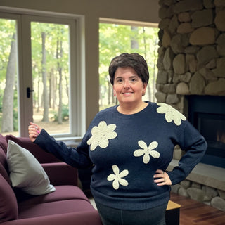 Evening Petals Crochet Sweater