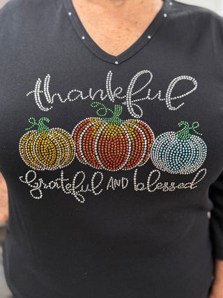 Thankful, Grateful & Blessed Top