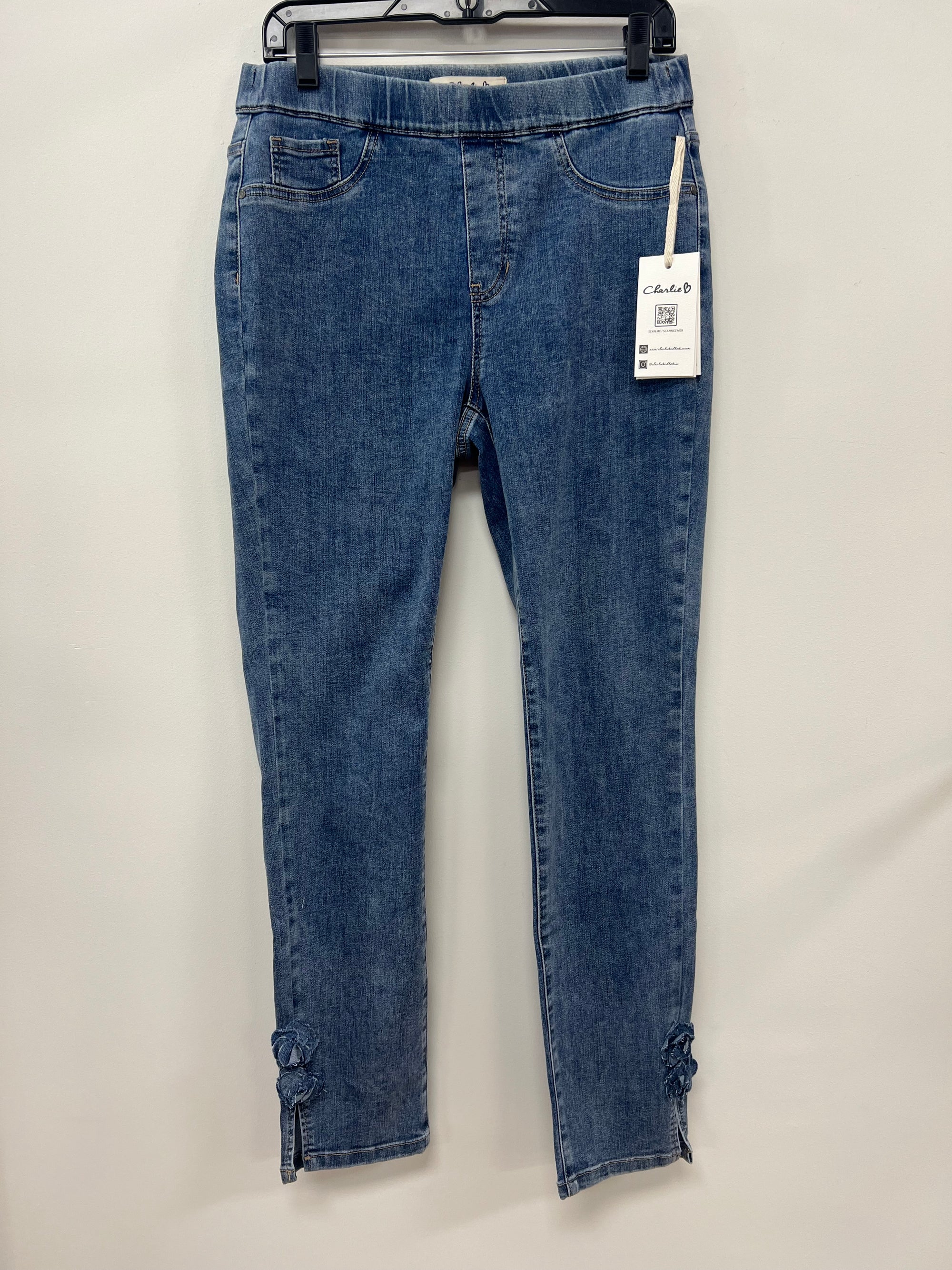 Charlie B Slim Jeans With Side Rose