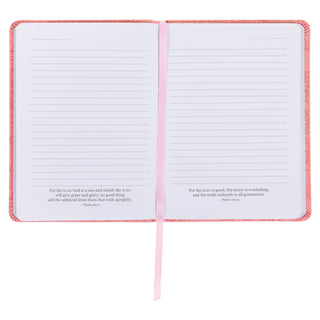 More Precious than Rubies Strawberry Pink Handy-sized Faux Leather Journal - Proverbs 31:26