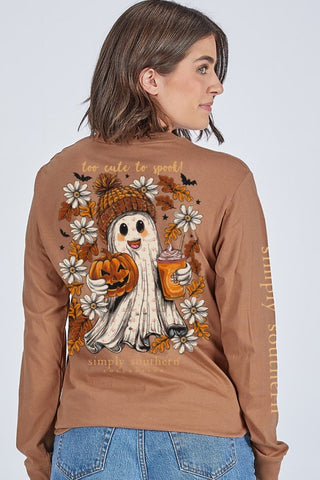 Simply Southern LS Ghost Chestnut Tee