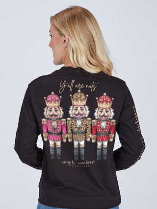 Simply Southern LS Nutcracker Black Tee
