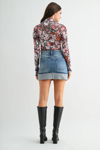 Mica Cuffed Mini Skirt