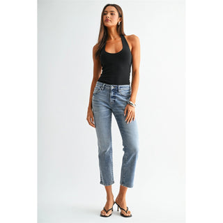 Mica Mid-Rise Straight Crop