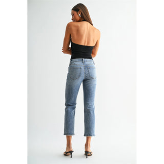 Mica Mid-Rise Straight Crop
