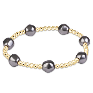 Extends Extends Admire Pearl Dark Grey 3mm Gold Bracelet