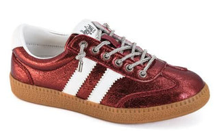 Corkys Heads Up Burgundy Metallic Sneakers
