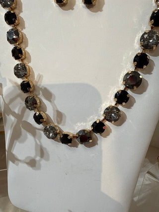 Black Crystal Stone Necklace