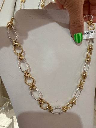 Gold / Silver Knotted Link Necklace