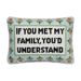 Met My Family Embroidered Pillow