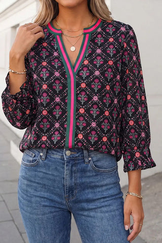 Blurred Blooms Top