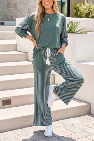 Green Bay Long Sleeve Top & Pant Set