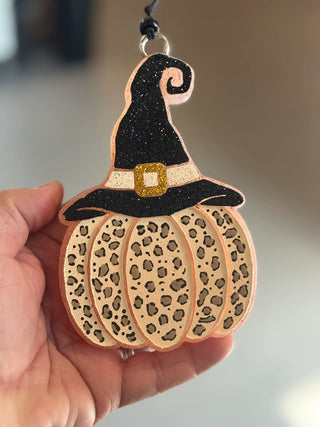 Leopard Pumpkin With Witch Hat Freshie Vampire Blood
