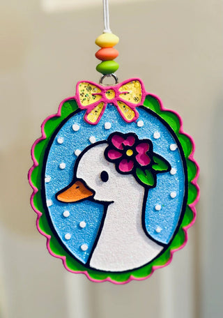 Polka Dot Framed Goose Freshie Strawberry Buttercream