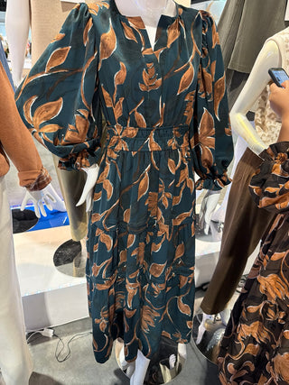 Autumn Afterglow Midi Dress