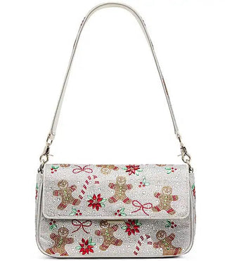 Gingerbread Rhinestone Shoulder Bag