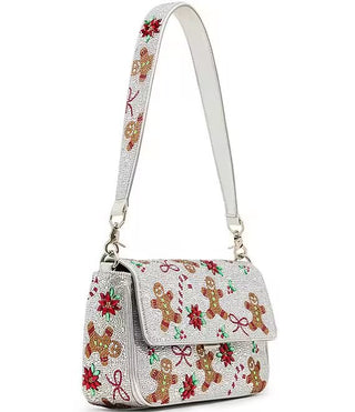 Gingerbread Rhinestone Shoulder Bag