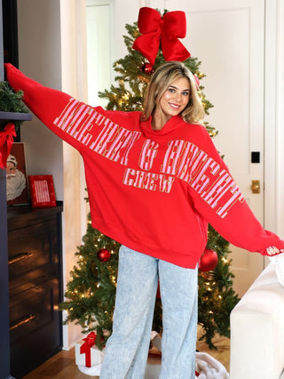 Simply Southern Mock Neck Merry & Bright Crew One Size Fits Most