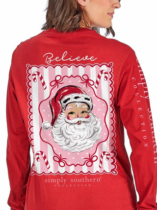 Simply Southern LS Santa Red Tee